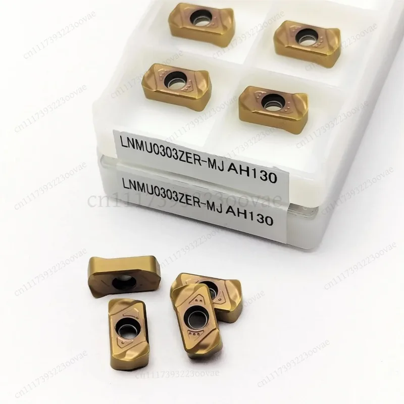 L-10PCS LNMU0303 ZER-MJ AH725 AH30 Milling Inserts LNMU Fast Feed Milling Cutter Blades Replaceable Carbide Tips