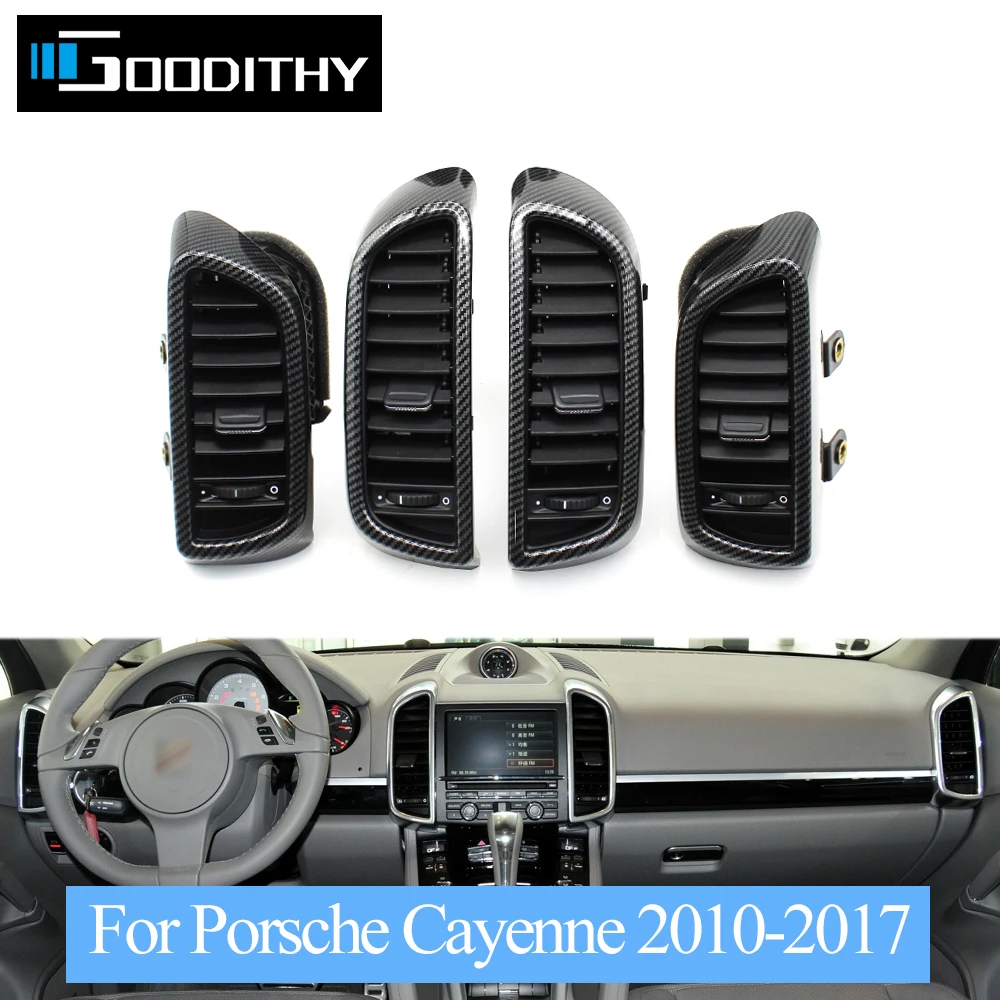 

Carbon Front Left Right Central Rear Air Conditioner AC Vent Grille Outlet Complete Assembly For Porsche Cayenne 7P5 2010-2017