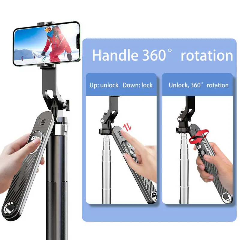 Imagem -05 - Dixsg-suporte Extensível para Celular Selfie Stick Estabilizador de Rotação de 360 ° Suporte para Vídeo Transmissão ao Vivo 18 m