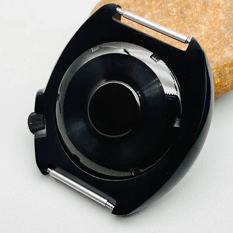 Black PVD Watch Case 44mm Fits Seiko Turtle Watch NH35 4R36 7S26 NH36 Abalone 6105 6309 Movement Watch Replacement Accessories