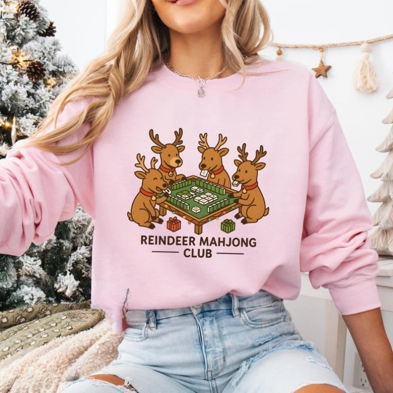 عيد الميلاد جونغ البلوز الرنة جونغ عاشق مضحك مريح الخريف والشتاء طويلة الأكمام الدفء مطابقة هوديس