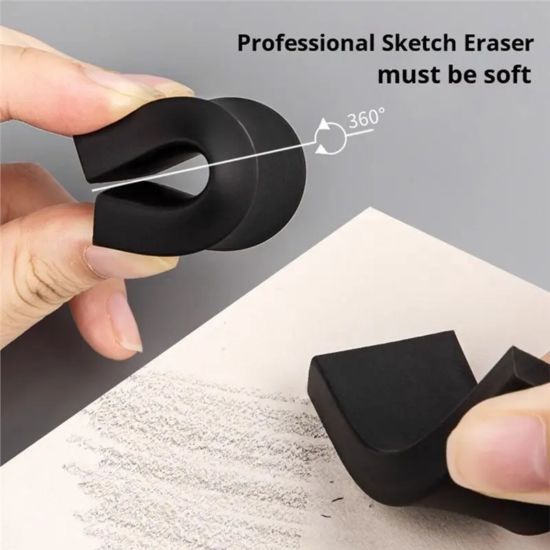 B63B-For FABER-CASTELL 10/2 Pcs Soft Rubber Eraser For Pencil Mess-Free Cleaning For Pencils Exam School Office Drawing Sketchin