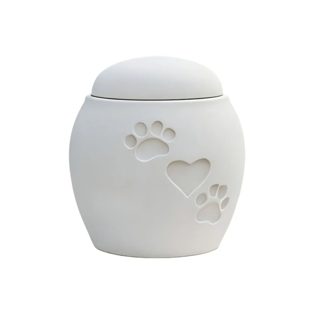 

Modern 3D Printed Pet Cremation Urns Plastic with Lid Ash Memorial Container Waterproof Minimalist Dog Funeral Urn for Puppy