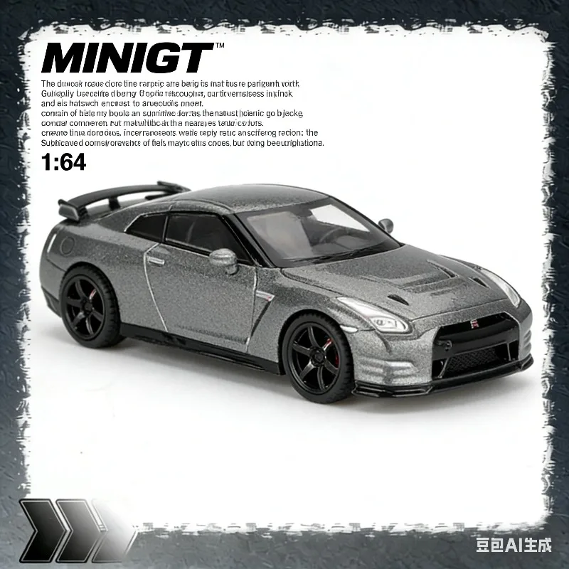 

Модель автомобиля MINI GT 1:64 Nissan GTR NISMO R35 CRS, имитационная модель из сплава, игрушка для мальчиков, коллекционный предмет для взрослых, предмет декора.