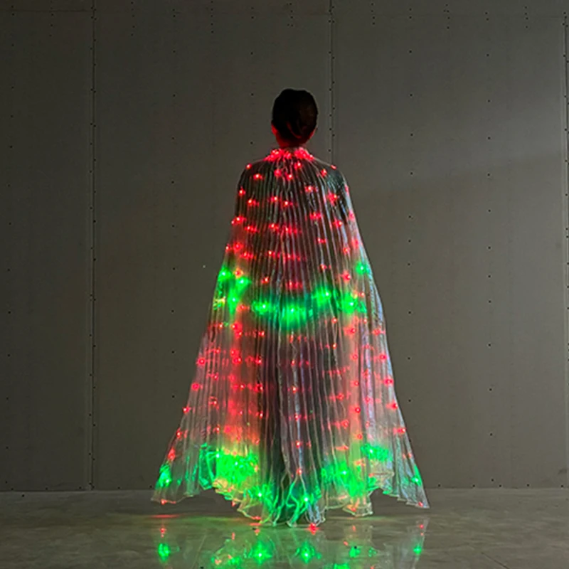 Colorful Changeable APP Control LED Butterfly Wing Electronic Light Dance Costume Women Girls Belly Dance Performance Costumes