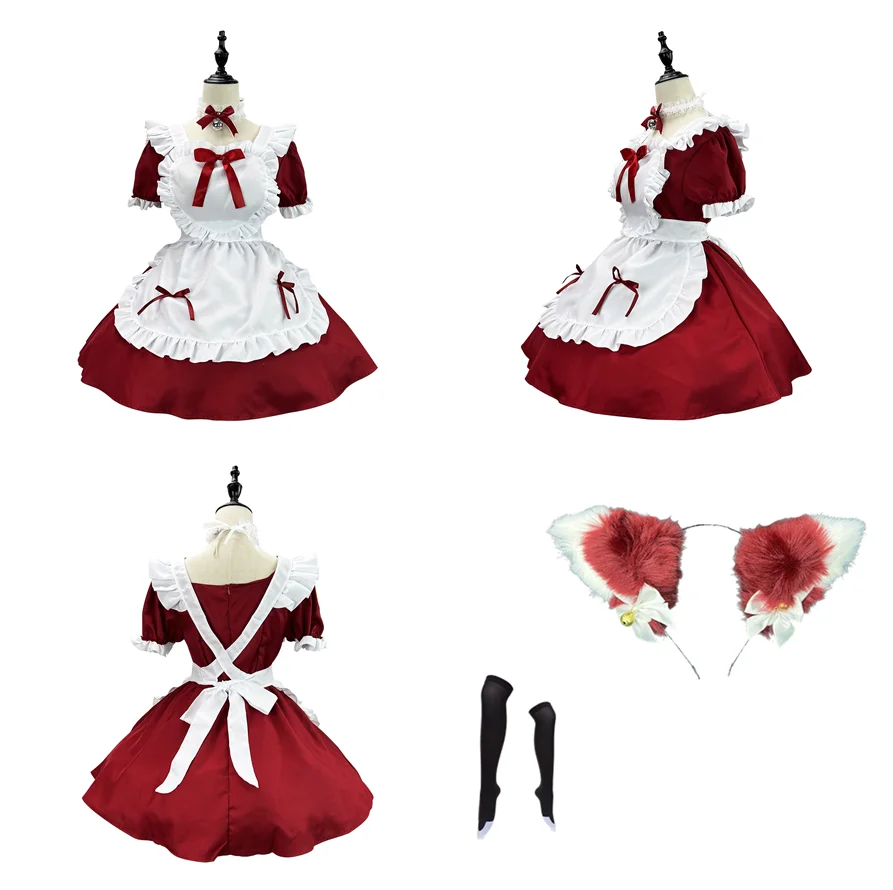 Anime Cosplay japanische Dienst mädchen Kleid Uniform Dame Lolita Kleid Halloween Kostüm