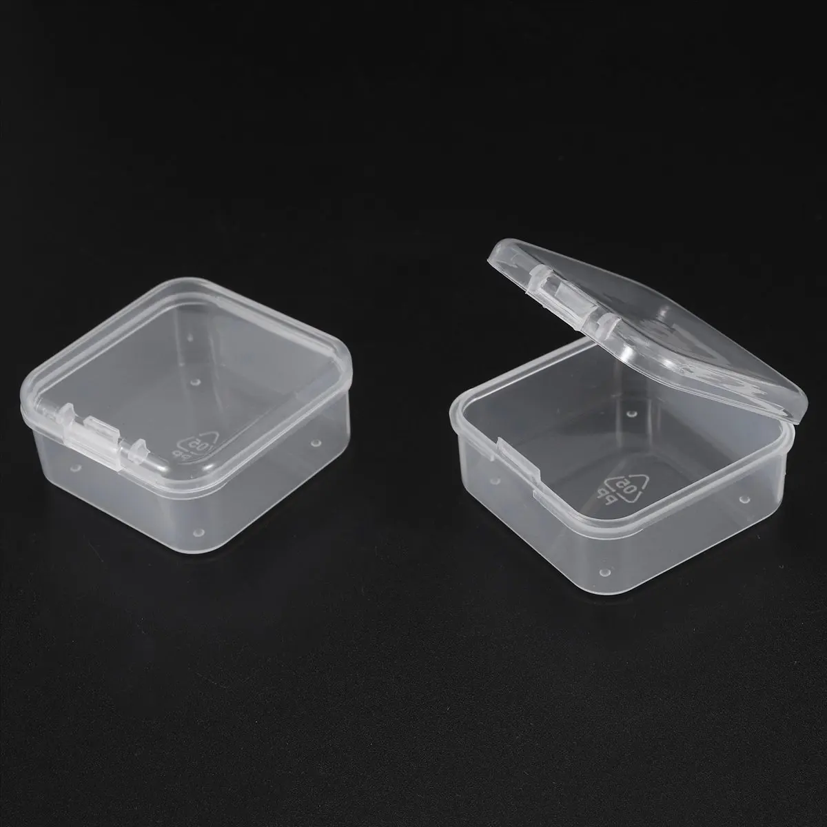 ABZF 2026 6 Pieces Mini Plastic Clear Storage Box for Collecting Small Items, Beads, Jewelry, Business Cards