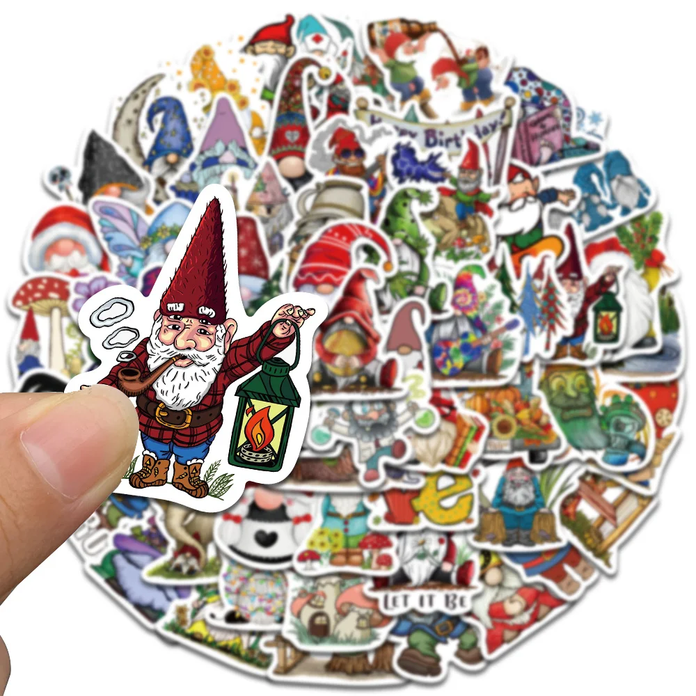 60PCS Christmas Dwarf Goblin Santa Claus Stickers Vintage Notebook Luggage Motorcycle Laptop Decals Graffiti Sticker Kids Toy