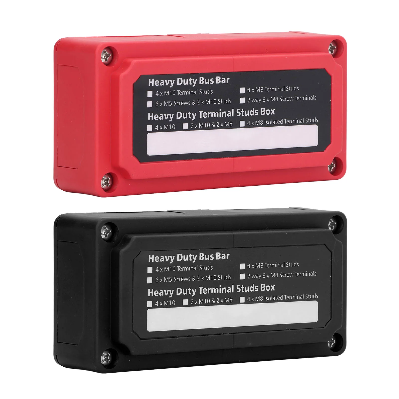 48V 300A Bus Bar Box with Screws M10 Terminal Studs Power Junction Distribution Block Busbar Box