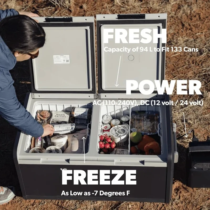 Dual Zone Portable Refrigerator and Freezer, Kitchen,Dining & Bar Freezers