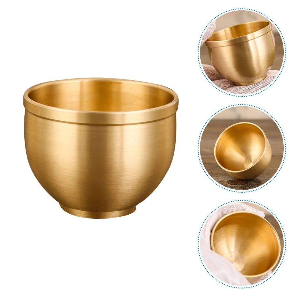 

2 Pcs Cup Retro Teacup Vintage Cups Cocktail Glass Brass Office Decor Gift Water Mug
