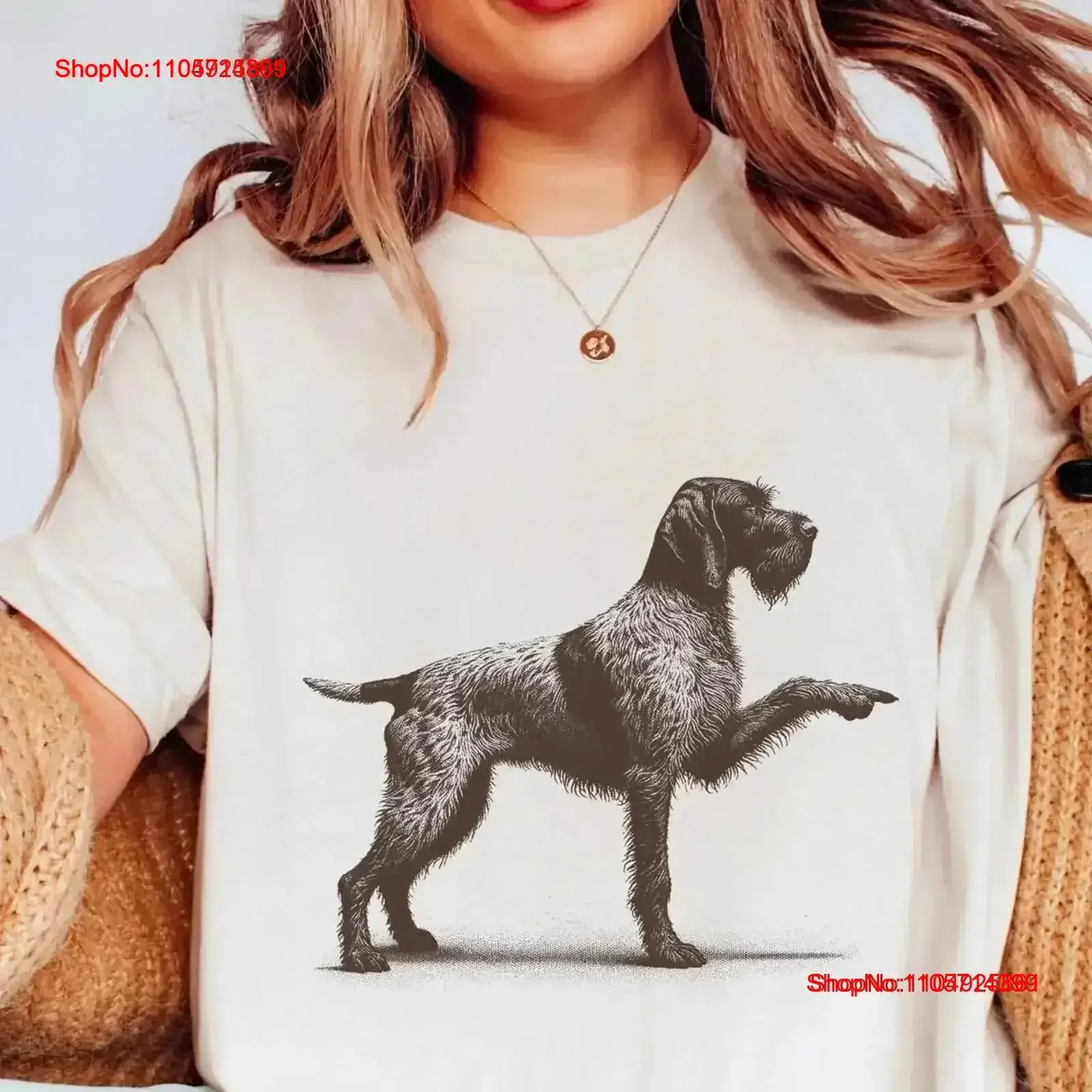 Funny German Wirehaired Pointer Person T Shirt GWP s For Dog Dad Mom Hunting Pet People Her Him vintage Washed Breathable