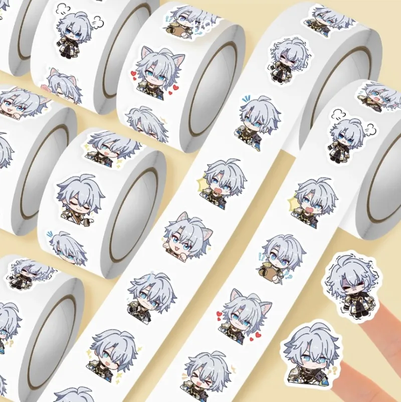 

500Pcs/Set Game Cartoon Stickers Cute Honkai：Star Rail Phainon Sticker Notebook Label Stationery Sticker Gift