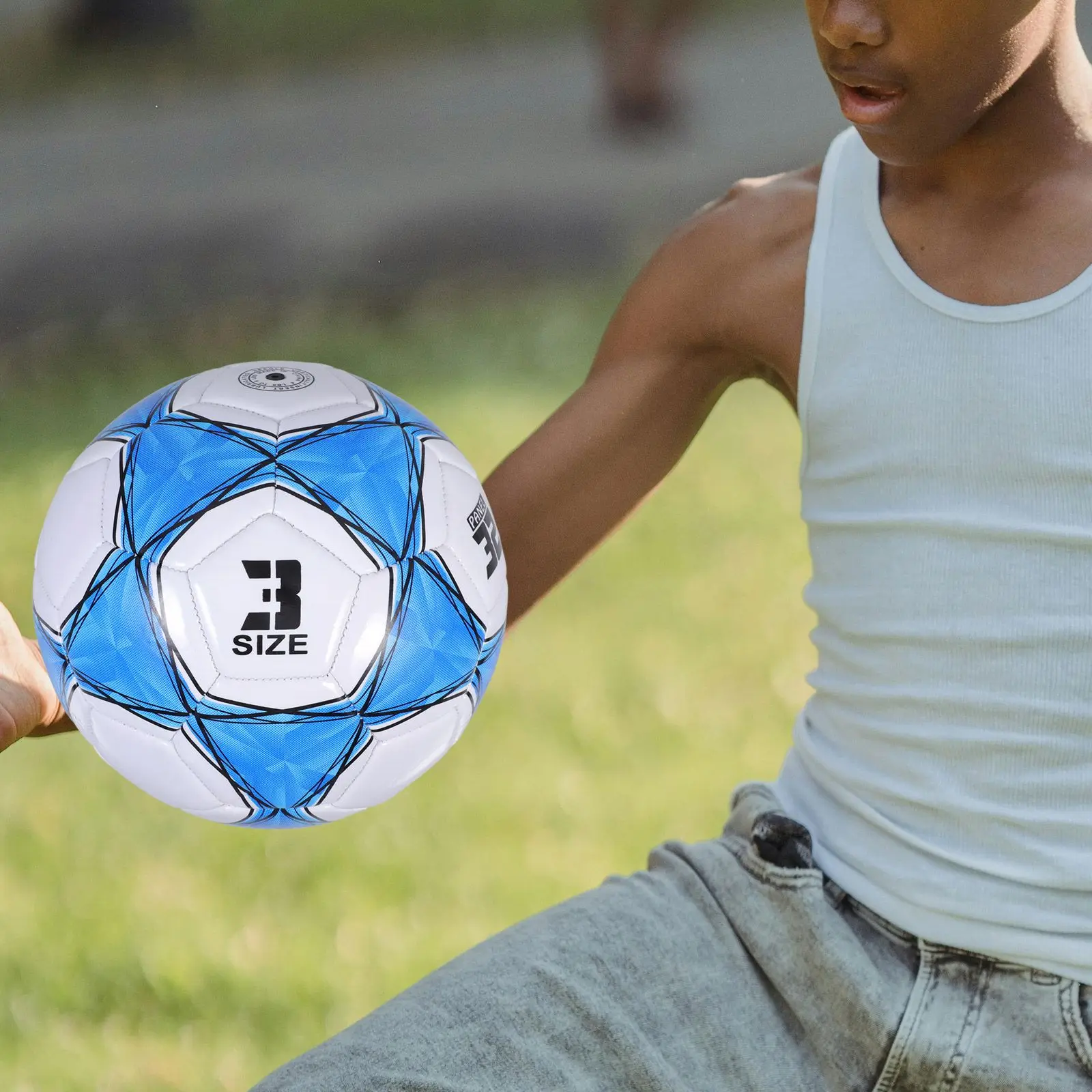 Verdikte PVC-voetbal voor kinderen Training Jeugdvoetbaluitrusting Duurzaam met de hand gestikt leegblaasbaar mini-formaat peuter