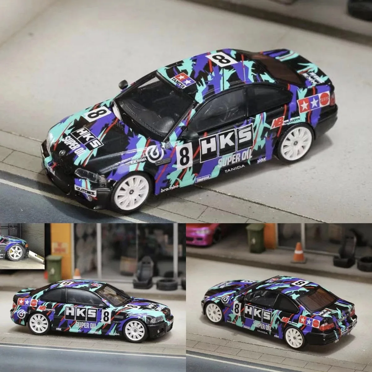 

StreetWeapon 1/64 E46 M3 HKS alloy car model
