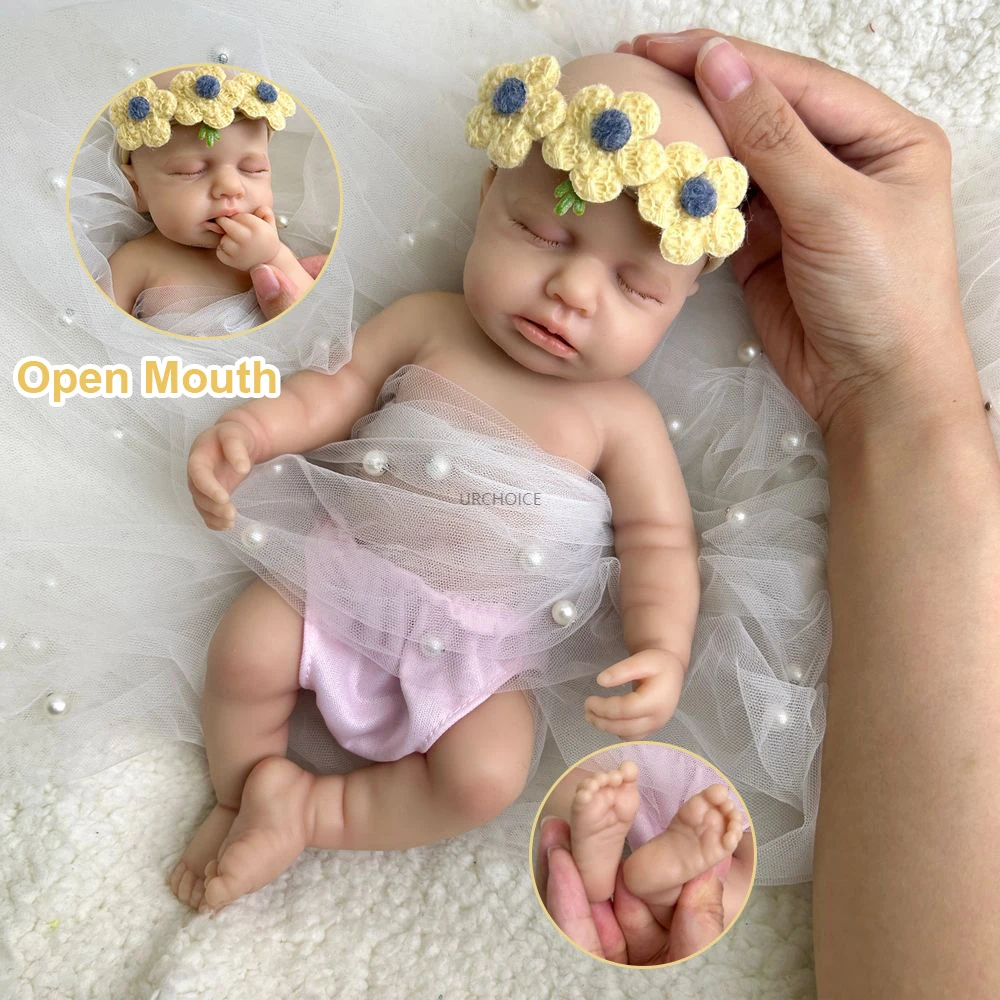 

12-дюймовая Loulou может открыть рот, полностью силиконовая моющаяся кукла для маленьких девочек, гибкая эластичная мягкая кукла, рождественский подарок