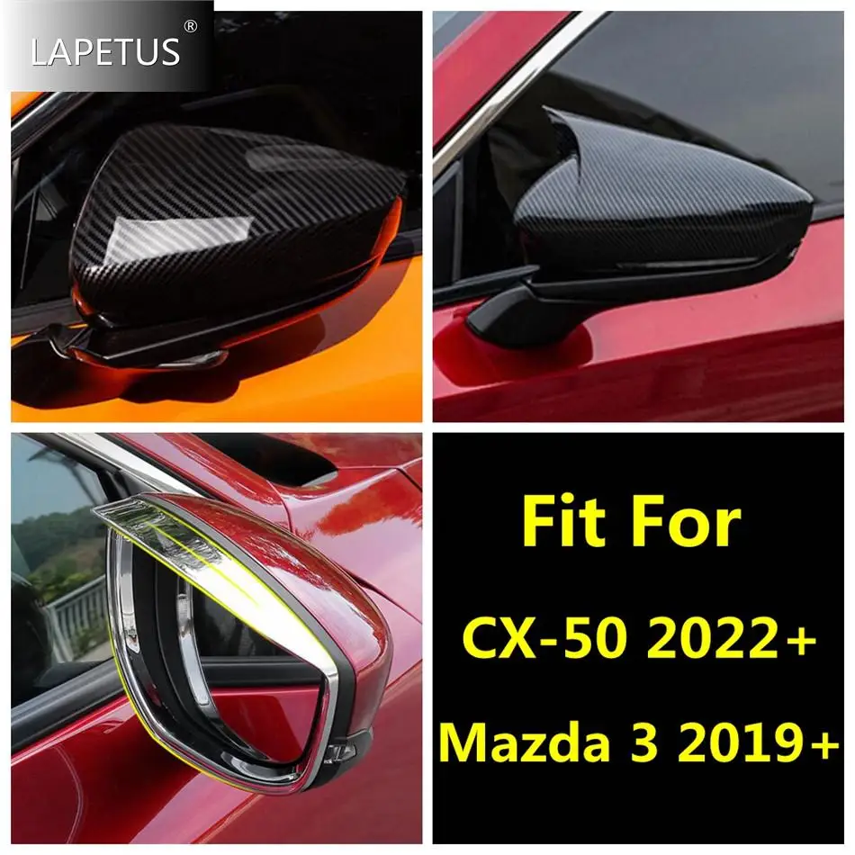 

Door Rearview Mirror Shell Cap Decor Ox Horn Blade Style Cover Trim For Mazda 3 2019 - 2023 / CX-50 2022 - 2024 Car Accessories