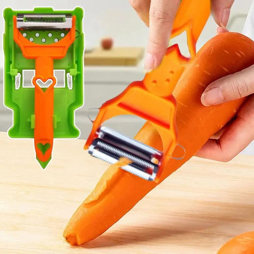 Multifunctional Vegetable Fruit Peeler Double Blade Potato Peeler Zester Slicer Portable Kitchen Gadget Food Peeling Tool