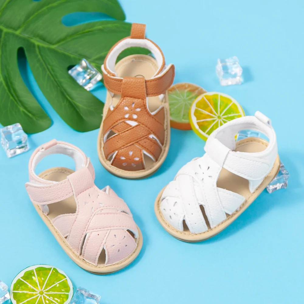 

New Summer Baby Casual Comfortable Roman Princess Style Wrap Head Breathable Sandals Soft Bottom Non-slip Beach Baby Shoes