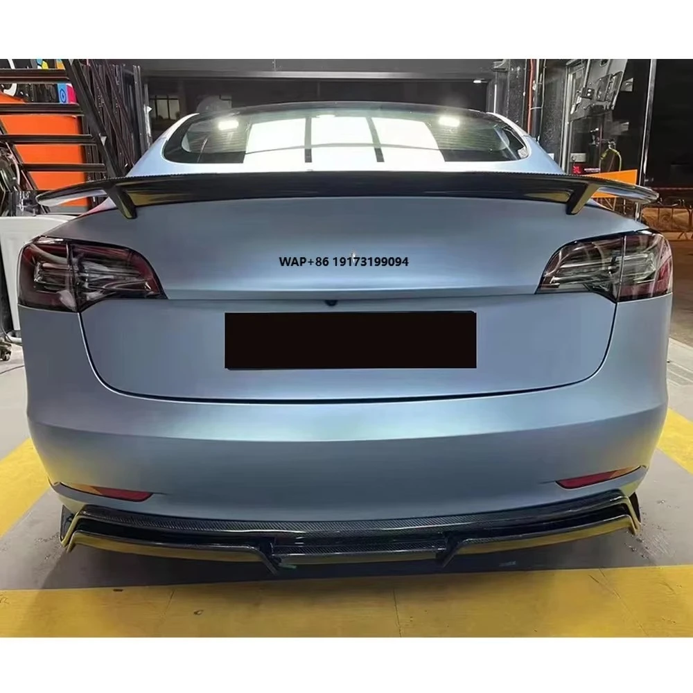 

ART Style Carbon Fiber Body Kit Model 3 Auto Racing Car Front Lip & Side Skirt & Rear Diffuser & Trunk Spoiler