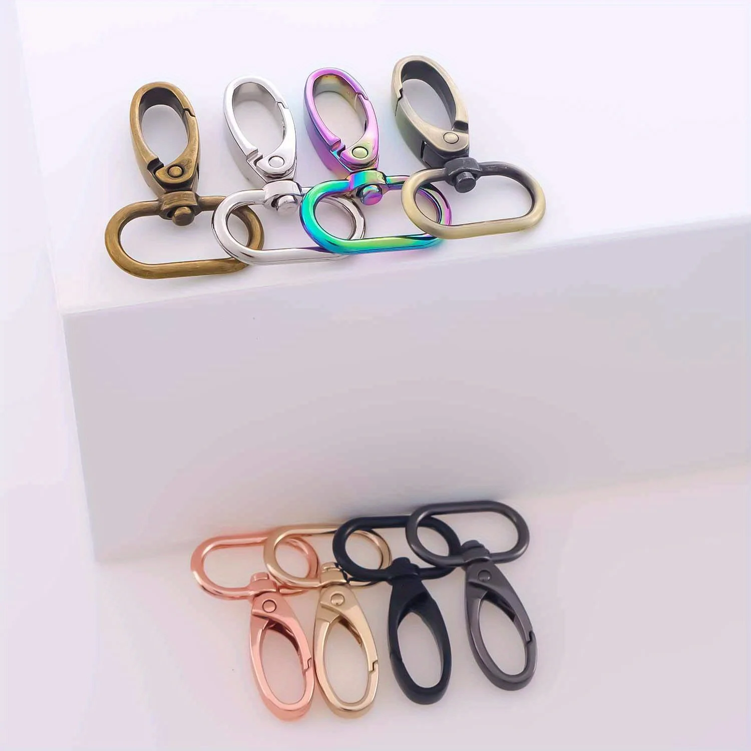 5pcs Swivel Lobster Clasp for Strap Bag Metal Buckles Webbing Belt Snap Hooks Keyring Carabiner DIY Accessories