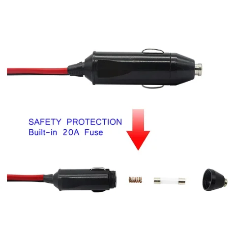 Car Cigarette Lighter Male Plug to XT60 Female 12V 24V Charging Cable Cable Portable Outdoor Storage Battery Air Model Interface