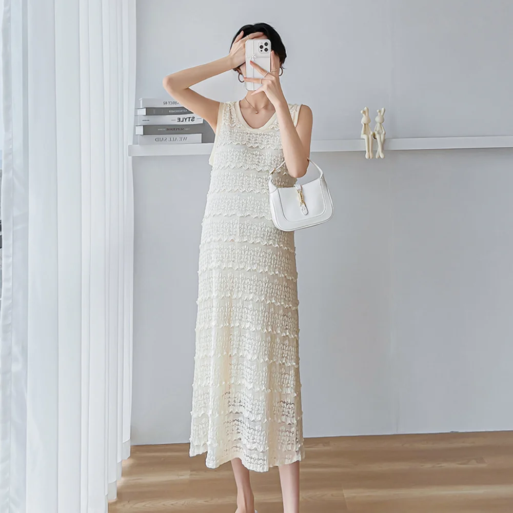 maternity Dress Women Fashion Long Lace Dress Elegant Strap Sexy Beach Party Strap Sleeveless pregnancy photoshoot dress