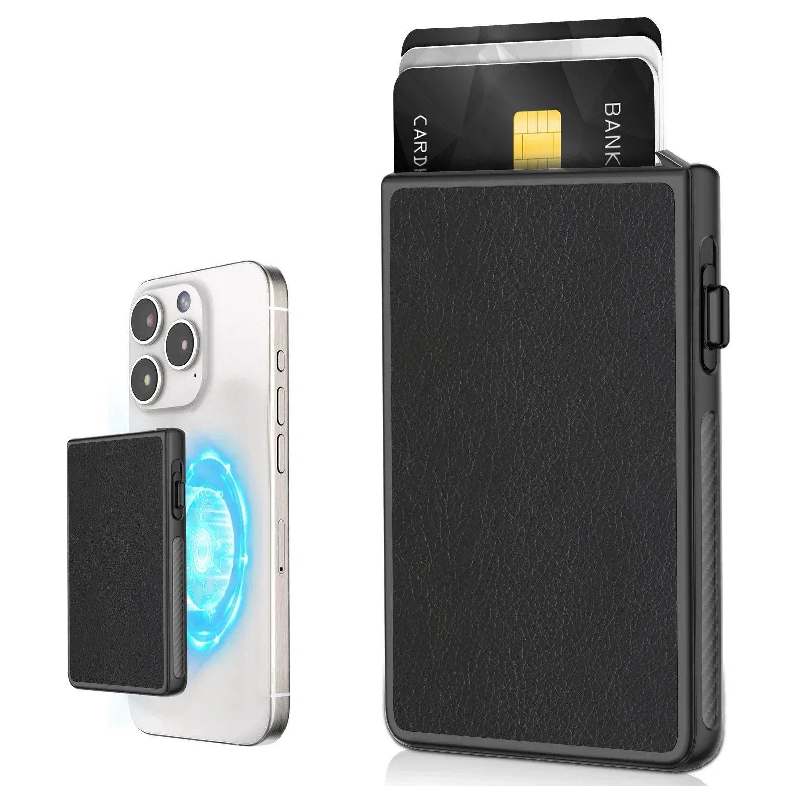 MagSafe Mobile Phone Card Holder Slim Wallet Pop Up Strong Magnetic Phone Card Cases Compatible for IPhone 13-17 Android Samsung