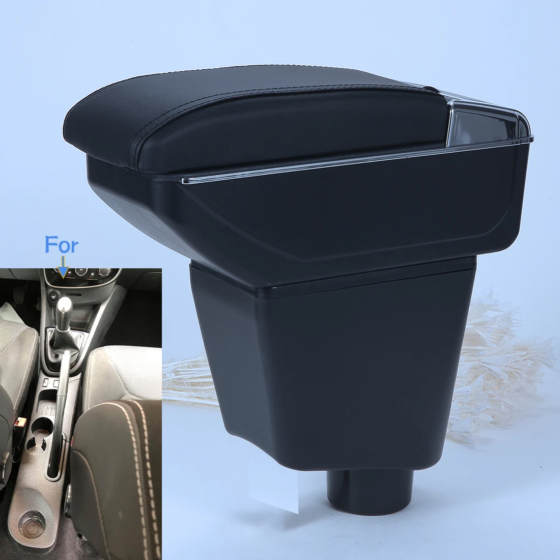 Für Renault Clio 4 Armlehnenbox Für Renault Captur Clio 3 IV Auto-Armlehne Auto-Aufbewahrungsbox Armstütze Erhöhte Innenausstattung