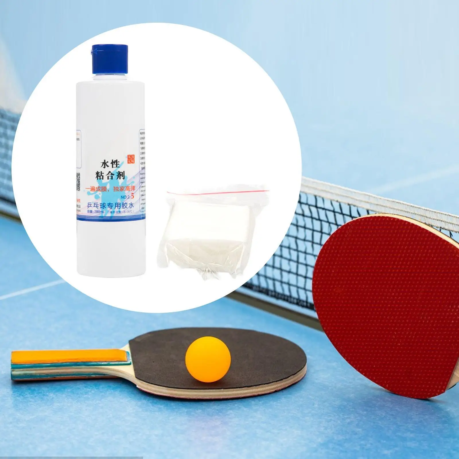 Pingpong Racket Glue,Table Tennis Racket Glue with Sponge,280ml Professional Increase Flexibility for Assembling Paddle