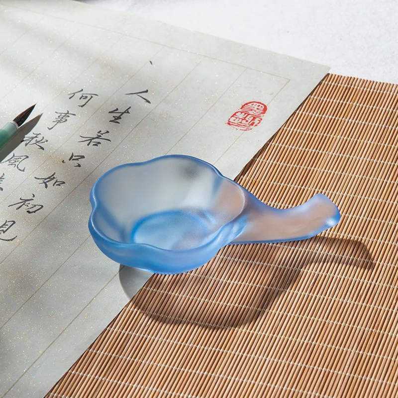 Lanzhai Frosted Ink Dish Inkstone Brush Rest Pen Rack Ink Well Chinese Calligraphy Practice Art Craft Traditional Style Gift view 6