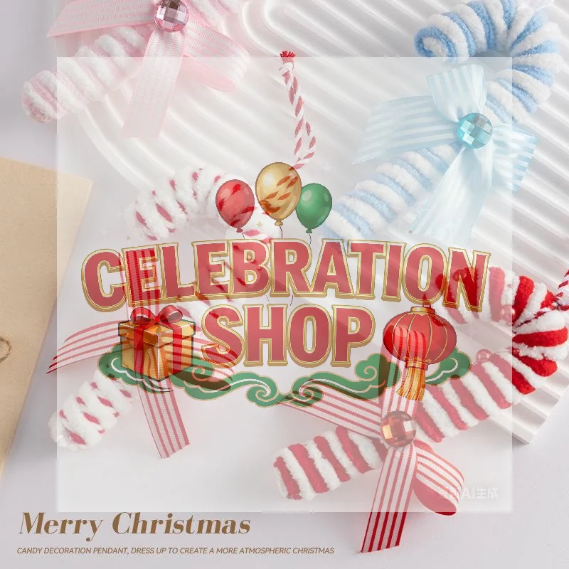 الملونة قصب الحلوى شجرة عيد الميلاد زينة احتفالية مخطط خفيفة الوزن عيد الميلاد المعلقات 2025 زينة عيد الميلاد للديكور المنزل #1