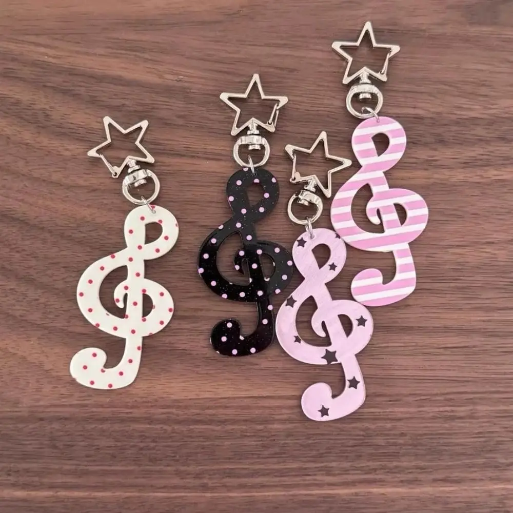 Modischer Cartoon-Acryl-Schlüsselanhänger Süßer Kawaii Musiknoten-Schlüsselanhänger INS-förmige Illustration Handy-Anhänger