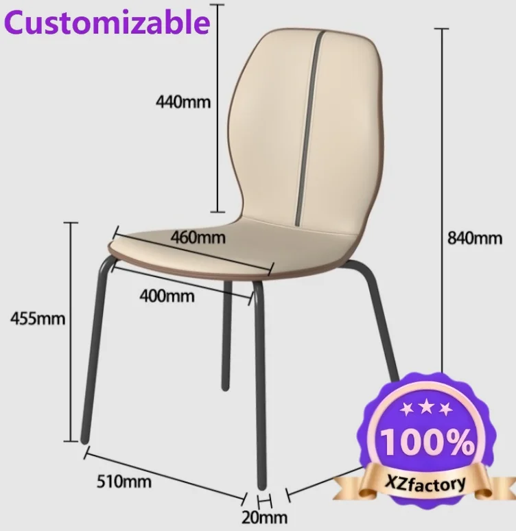 Factory Direct 2026 Top Nuovi sgabelli da pranzo minimalisti in pelle con schienale sedie impilabili per casa appartamento