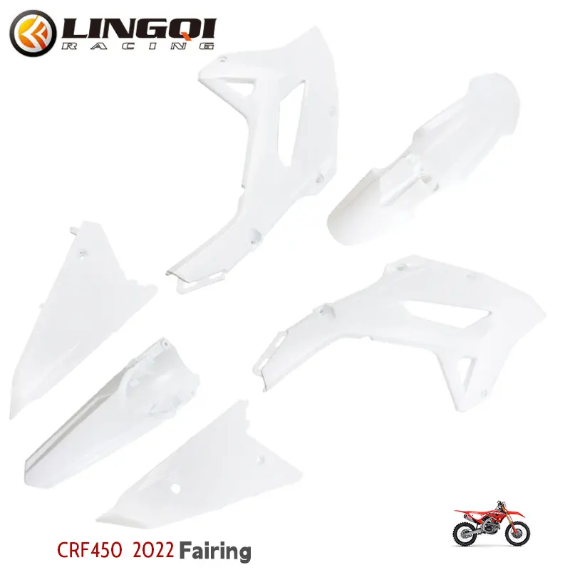 

LINGQI CRF450 CRF 450 Motorcycle Plastic Parts Fairing Body Frame Cover Kit Fender Mudguard For 2022 Dirt Bike Off Road