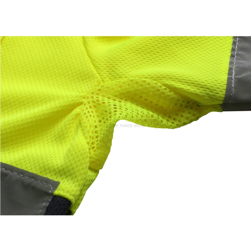 Unisex High Visibility Reflective Safety T-shirt Quick Drying Long Sleeve Workwear Outdoor Construction Protective Work Clothes