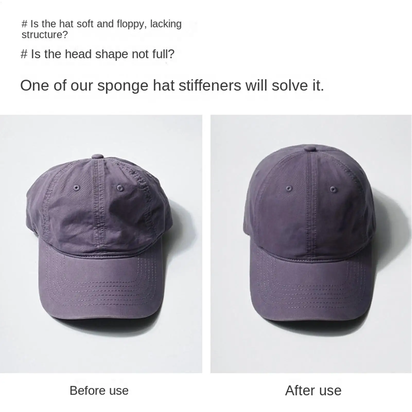 Baseball Caps Insert Invisible Reusable Foldable Portable Caps Inner Support Shaper for Adults Lovers Families Friends Boys
