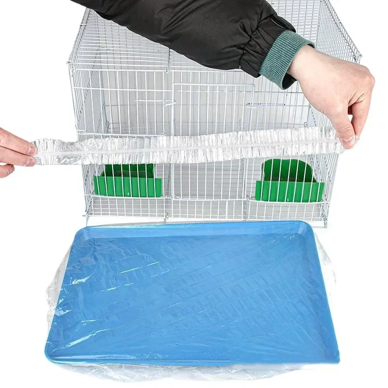10pcs/set Disposable PE Films Rabbit Litter Mat Cage Pet Tray Tray Cover Cage Chassis Film Cover Toilet Large Changing Pad