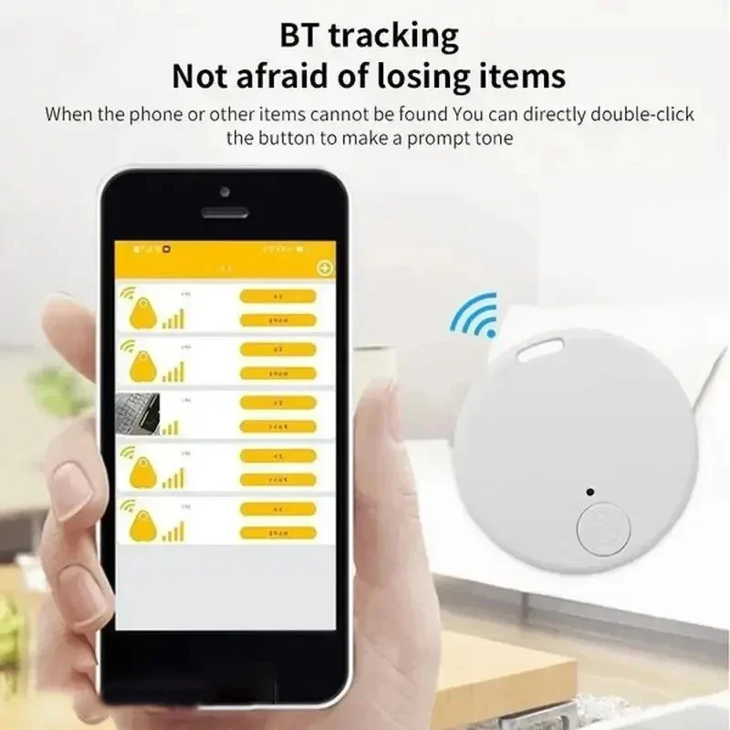5Colors Mini Bluetooth 5.0 Tracker AntiLost Device Round Pet Kids Bag Wallet Tracking Smart Finder Locator