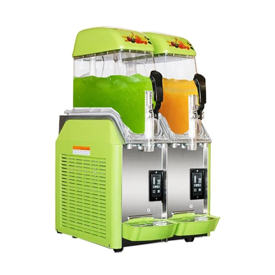 Dual‑Tank Commercial Slush Machine, Automatic Ice‑Slush Drink Maker for Cold Beverages