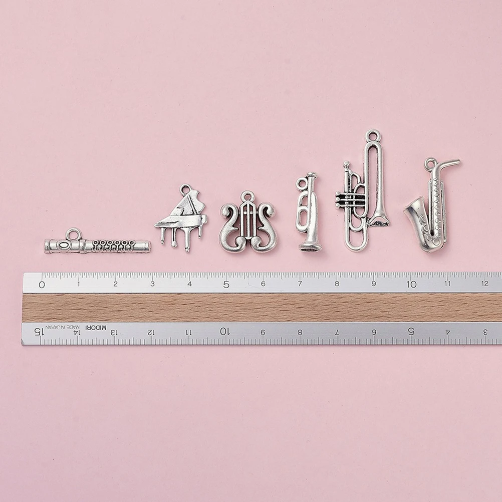 

2 set Alloy Pendants Musical Instruments Shape DIY Jewelry Supplies Charm Necklace Bracelet Earrings Retro Style Pendant