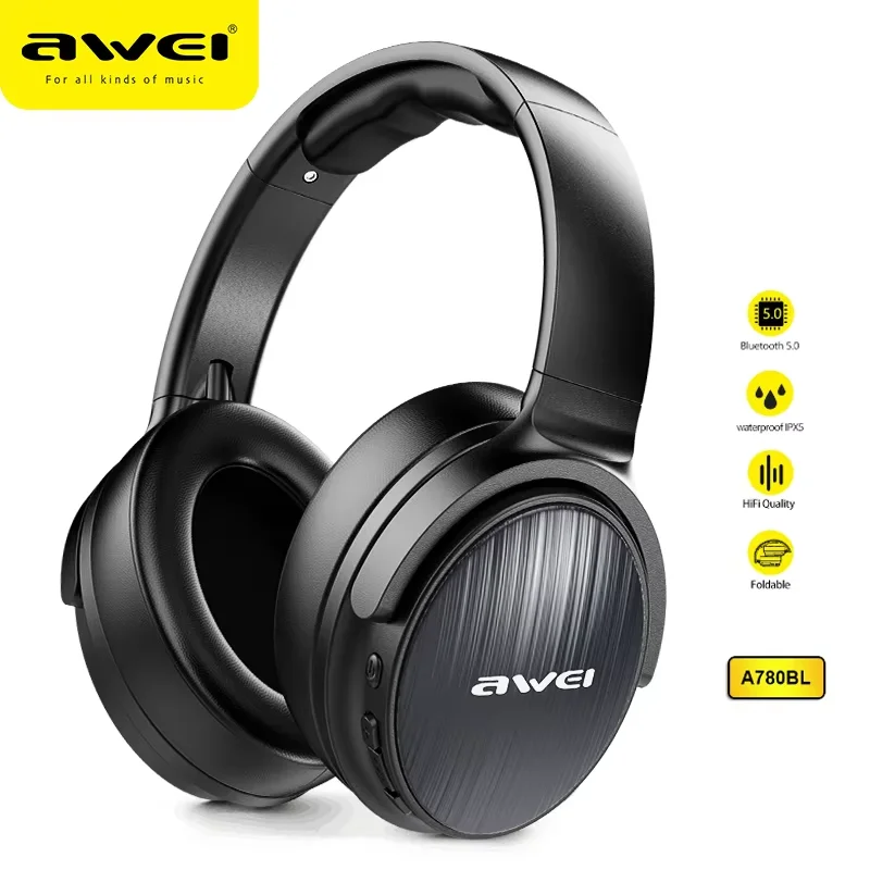 

Awei A780Bluetooth 5.3 Headphone Gaming Earphones Wired Wireless E-sports Game Headset with Microphone Low Bass With Mic TF Card
