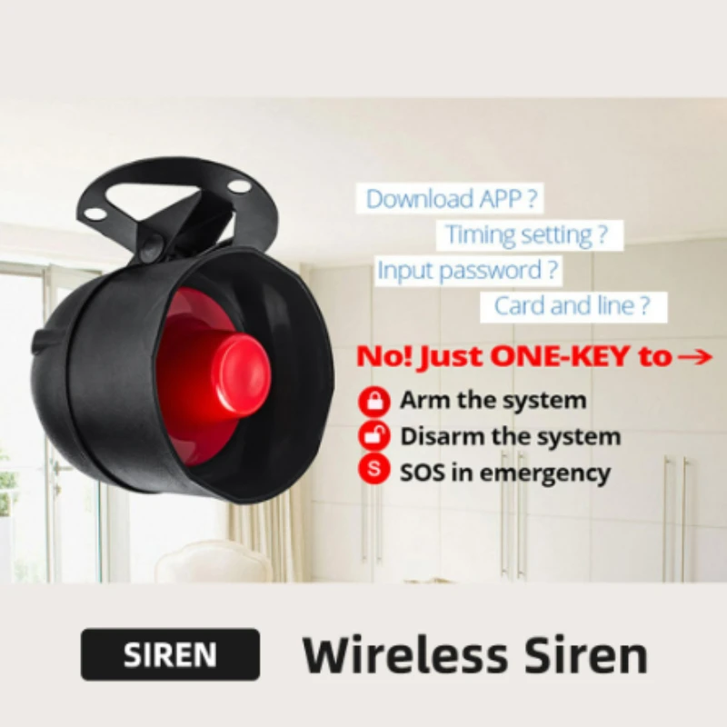 Tuya WiFi สัญญาณเตือนไซเรนอัจฉริยะ 110dB |   สัญญาณเตือนความปลอดภัยไร้สายกันน้ํา IP65 พร้อมการควบคุมด้วยเสียงของ Alexa/Google Home