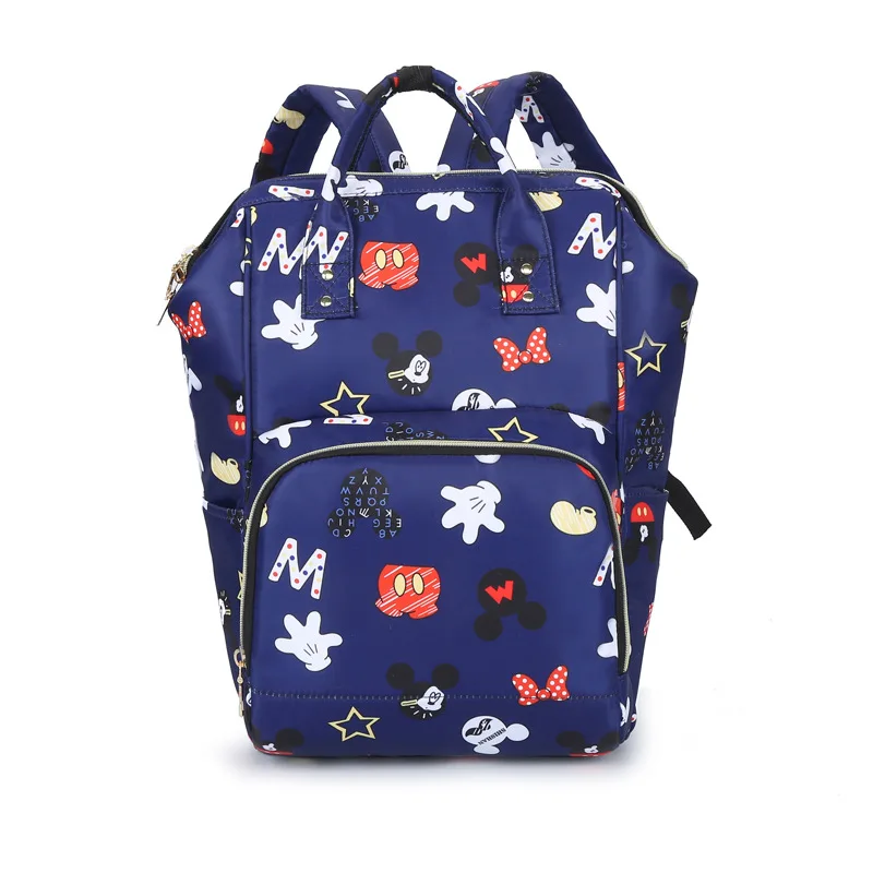 

Сумки для мамы с Микки Маусом Disney, рюкзак большой емкости, сумка для матери и младенцев, многофункциональная сумка для хранения с защитой от брызг, детская сумка