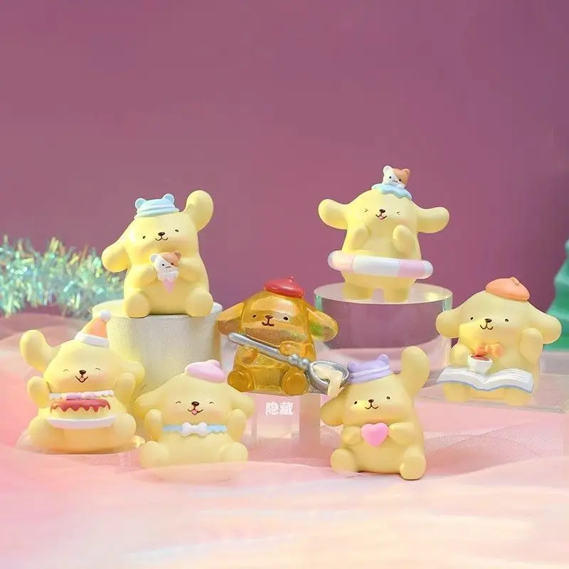 

Kawaii PomPomPurin Sanrio Lovely Place, девичье украшение для рабочего стола, детские аксессуары, подарок на Рождество и день рождения для девочек
