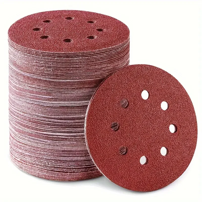 

150 pieces of 5-inch 8-hole sandpaper 60 80 100 120 150 180 240 400 600 sandpaper - suitable for sanding