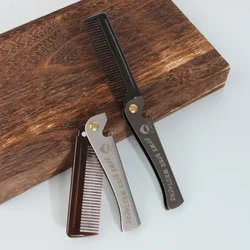 Multifuncional Folding Comb Men Beard Styling Combs Anti Static Portable Mustache Comb Multifunctional Hairdressing Tools