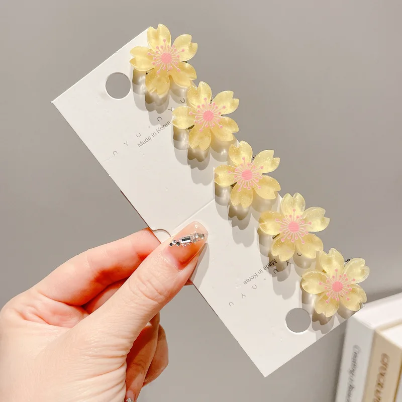 Neue Kinder Mini Haars pangen für Mädchen Haarschmuck geflochtenes Haar Haarnadel kleine Blume süße Frauen Mode Dekoration Haars pangen