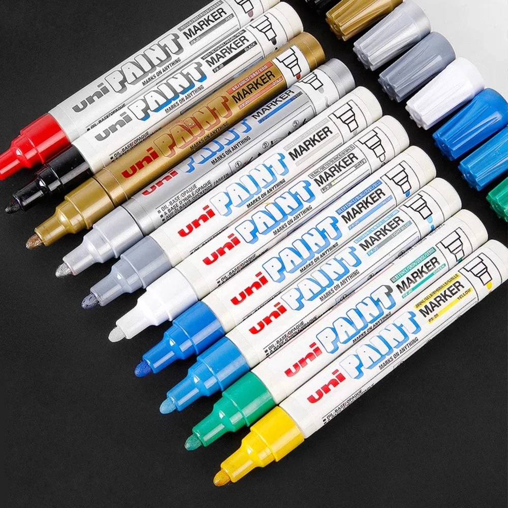 Japan UNI Paint Markers Round Head Permanent PX-20 2.2-2.8mm POSCA Acrylic Waterproof Painting Graffiti Office Supplies