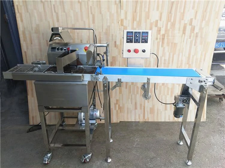Automatic Cake Chocolate Biscuit Enrobing Machine/Wafer Biscuit Chocolate Enrobing Machine Machinery